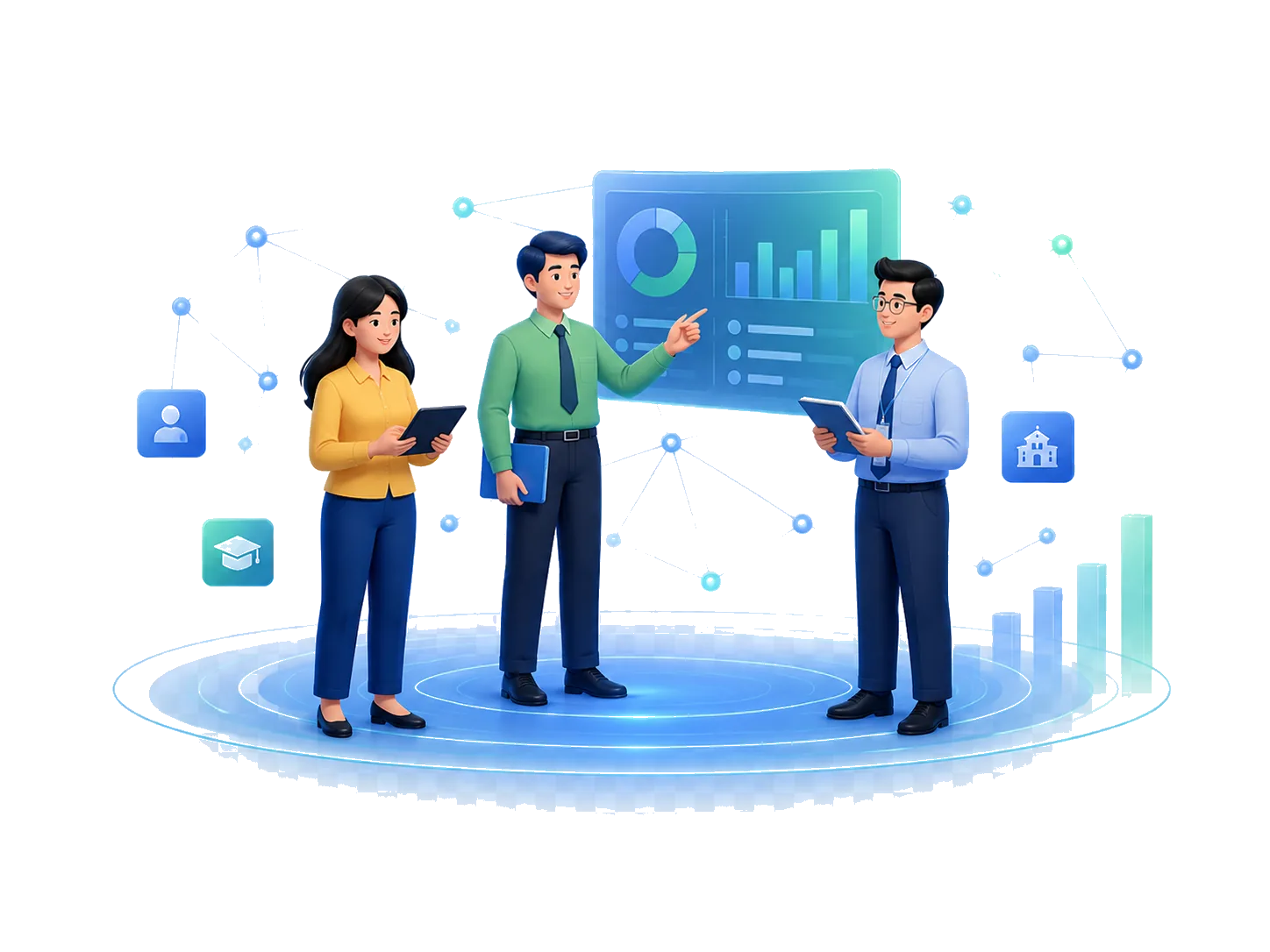 Ilustrasi dashboard kebutuhan guru berbasis data